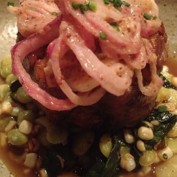 Husk - Pork with grilled corn, heirloom pepper salad, fried okra - Southern Near Me - Nashville, Tennessee