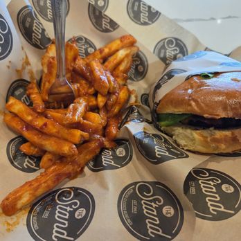 The Stand - American Classics Redefined - ABC Burger minus onions and tomato - New American Near Me - Tustin, California The Stand - American Classics Redefined - ABC Burger minus onions and tomato - New American Near Me - Tustin, California