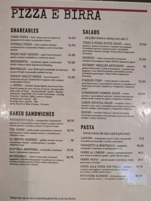 Menu photo 2 Pizza e Birra San Diego, CA Menu photo 2 Pizza e Birra San Diego, CA