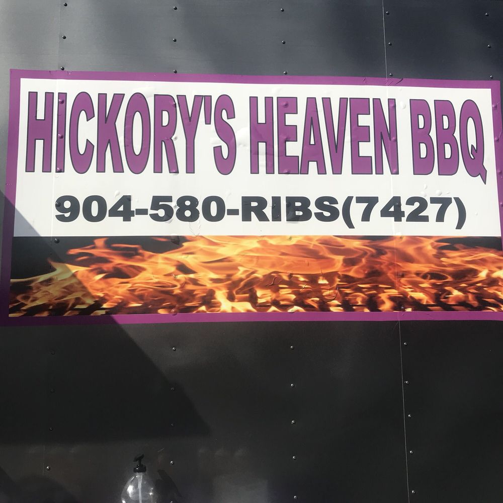 Hickory's Heaven BBQ - Sign on the trailer. - Food Trucks Near Me Hickory's Heaven BBQ - Sign on the trailer. - Food Trucks Near Me