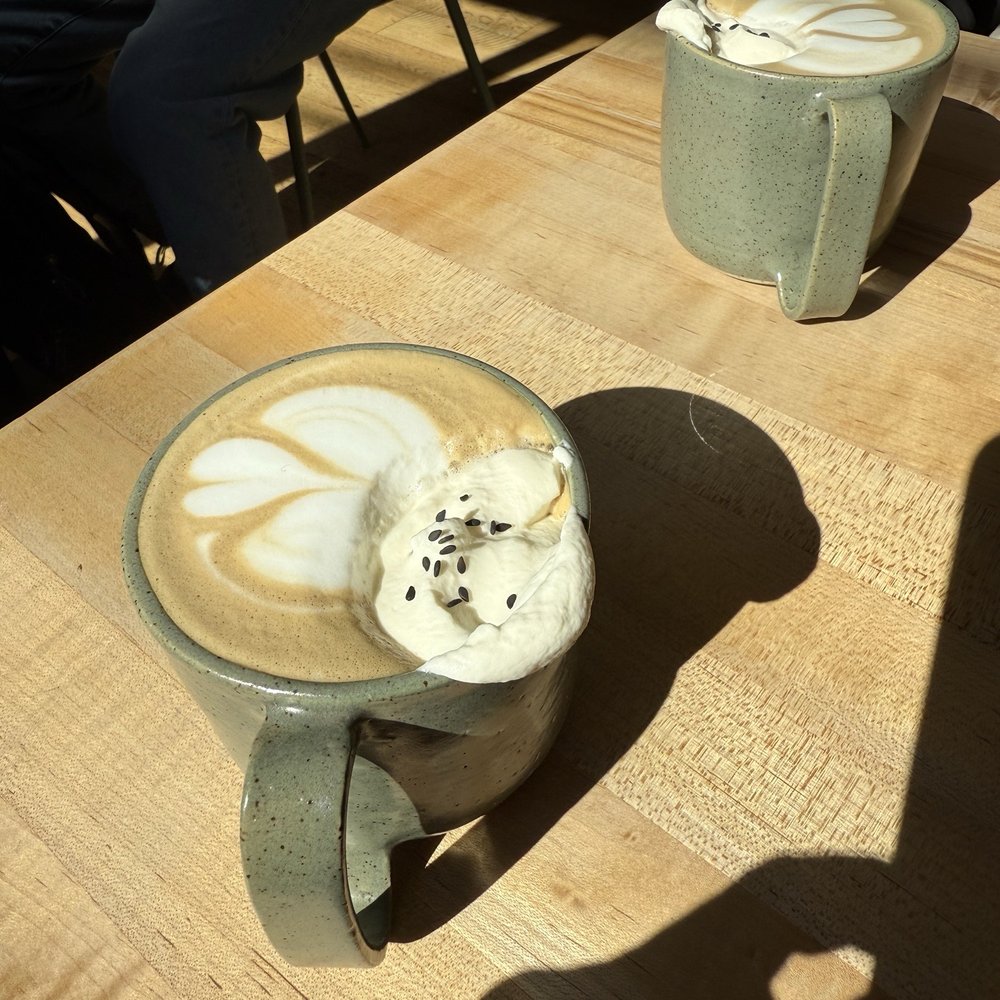Bake Shop - Black sesame caramel latte with salty whip - Cafes Near Me - Seattle, Washington