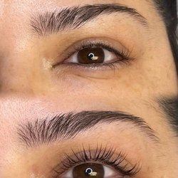 Bellvy Nail Spa - Lash lift before(top) & after(bottom)