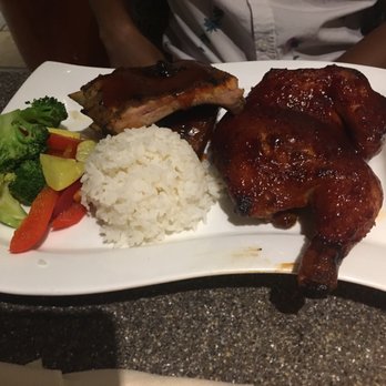 Bibas Courtyard Grill - Kiawe Roasted Chicken and Ribs Combo - American Near Me - Honolulu, Hawaii Bibas Courtyard Grill - Kiawe Roasted Chicken and Ribs Combo - American Near Me - Honolulu, Hawaii