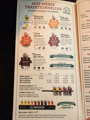 Menu photo 6 3 Brasseurs Montreal, QC