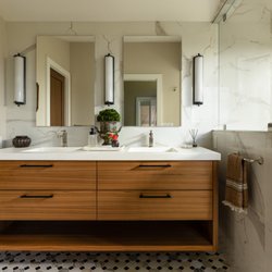 Douglah Designs - This Lafayette renovation restores mid-century character with warm natural materials, fine craftsmanship, and understated modern luxury.