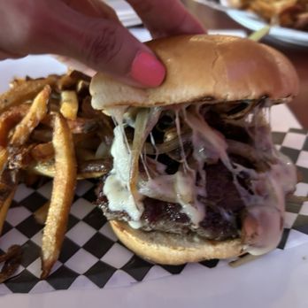 Mad Pecker Brewing - This is the mushroom burger - New American Near Me - San Antonio, Texas Mad Pecker Brewing - This is the mushroom burger - New American Near Me - San Antonio, Texas