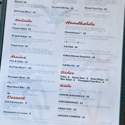 The menu The menu