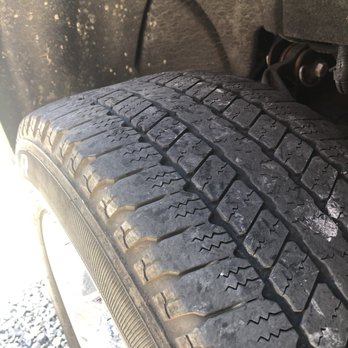 Joe Ball GMC - Shows the square shape and wiped tread from Never being off the rear axle until today. - Car Dealers Near Me - Glenshaw, Pennsylvania Joe Ball GMC - Shows the square shape and wiped tread from Never being off the rear axle until today. - Car Dealers Near Me - Glenshaw, Pennsylvania
