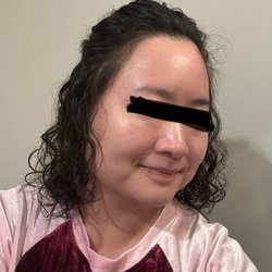 Cut & perm (just done, hair partially down) - November 2025