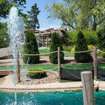 Chip's Clubhouse - A lovely water hazard. - Mini Golf Near Me - Chardon, Ohio