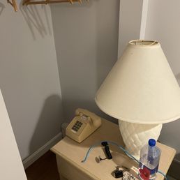 Table halfway into the closet Table halfway into the closet