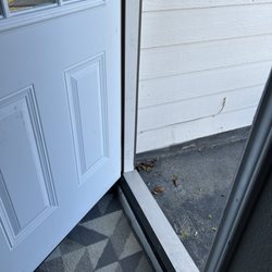 Installed new door frame and base plate
