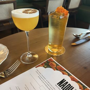 Nadu - Khubani cocktail (left), Phool cocktail (right) - Indian Near Me - Phoenix, Arizona Nadu - Khubani cocktail (left), Phool cocktail (right) - Indian Near Me - Phoenix, Arizona