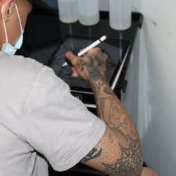 Peace Of Art Tattoo And Art Studio - Madison is working a very cool piece tonight!