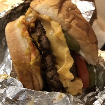 Five Guys - Bacon Cheeseburger, tastes better than it looks - Burgers Near Me - Glasgow, GLG