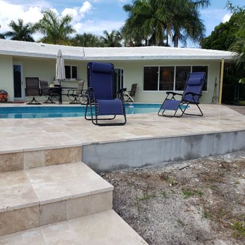 Precision Pavers and Pool Design - Revetted concrete wall for the extended deck - Pressure Washers Near Me - Pompano Beach, Florida Precision Pavers and Pool Design - Revetted concrete wall for the extended deck - Pressure Washers Near Me - Pompano Beach, Florida