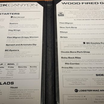 Black Canyon Restaurant - Menu February 2025 - Steakhouses Near Me - Fort Wayne, Indiana