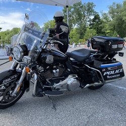 Rochester Municipal Park - 2022-06-04. Rochester Municipal Park. Rochester Police open house. Motorcycles round up their fleet of vehicles.