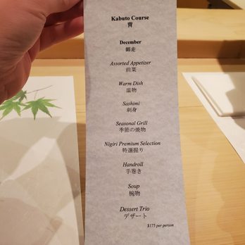 Kabuto - Our menu for $175/per person, with sake pairing additional $68 - Sushi Bars Near Me - Las Vegas, Nevada Kabuto - Our menu for $175/per person, with sake pairing additional $68 - Sushi Bars Near Me - Las Vegas, Nevada