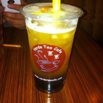 Verde Tea Cafe - Peach Tea with pearl - Cafes Near Me - Mountain View, California Verde Tea Cafe - Peach Tea with pearl - Cafes Near Me - Mountain View, California