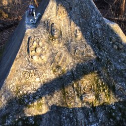 Hoyt Park - Some cool engravings in the pyramid.