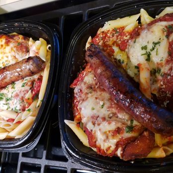 Fat Ricky's - Chicken parmesan with a side a Italian sausage - Italian Near Me - Romeoville, Illinois Fat Ricky's - Chicken parmesan with a side a Italian sausage - Italian Near Me - Romeoville, Illinois