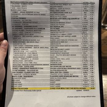 Up North Ale House - Beer List (March 2025) - Pubs Near Me - Naperville, Illinois