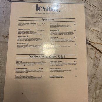 Levant  - Menu - Middle Eastern Near Me - Toronto, Ontario