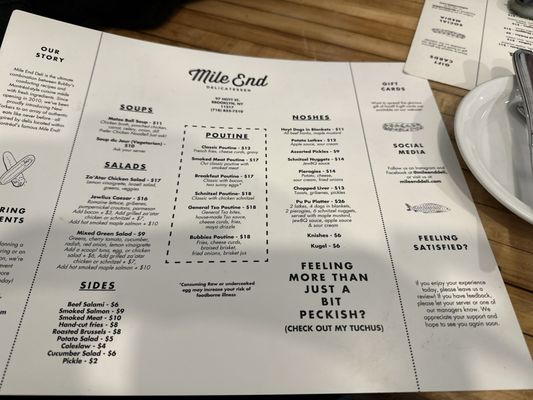 Menu photo 8 Mile End Deli Brooklyn, NY Menu photo 8 Mile End Deli Brooklyn, NY