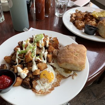 Dad's Diner - Hash (Pork Belly) with Biscuit - Breakfast & Brunch Near Me - Anacortes, Washington Dad's Diner - Hash (Pork Belly) with Biscuit - Breakfast & Brunch Near Me - Anacortes, Washington