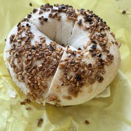 Garlic bagel ham and cheese Garlic bagel ham and cheese