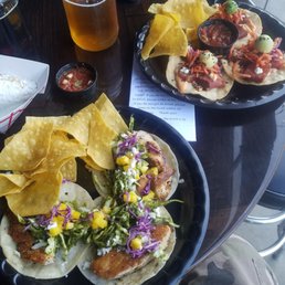 Mahi-mahi tacos and Ahi tacos