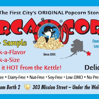 Orca Corn - Our popcorn is made with pride and is free of gluten, dairy, nuts, soy, and preservatives. - Popcorn Shops Near Me - Ketchikan, Alaska Orca Corn - Our popcorn is made with pride and is free of gluten, dairy, nuts, soy, and preservatives. - Popcorn Shops Near Me - Ketchikan, Alaska