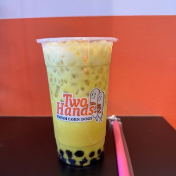 Two Hands Korean Corn Dogs - Custard boba - Korean Near Me - Clovis, California