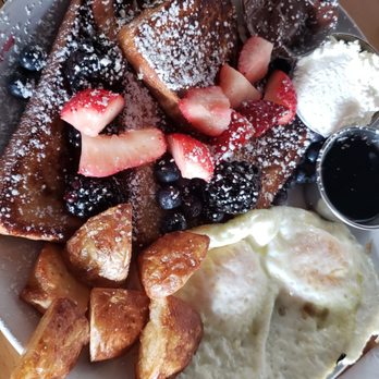 MIAM Cafe - The French toast plate. Come hungry for this one. Excellent French toast! - Sandwiches Near Me - Miami, Florida