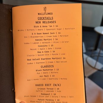 Wallflower - Menu - Cocktail Bars Near Me - Pittsburgh, Pennsylvania Wallflower - Menu - Cocktail Bars Near Me - Pittsburgh, Pennsylvania