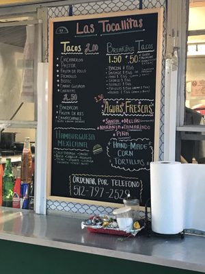 Menu photo 7 Las Tocallitas Austin, TX