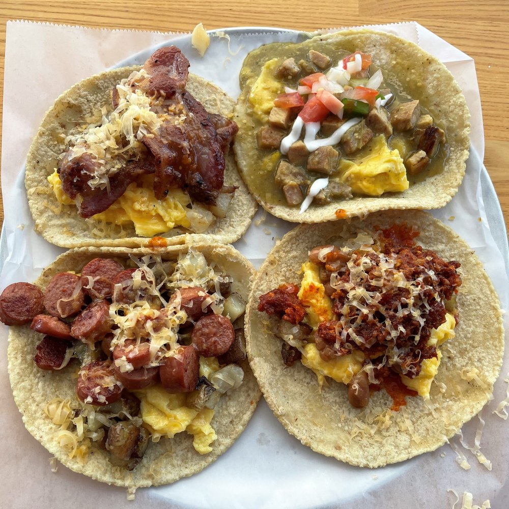 Guisados - Breakfast Tacos de Tocino, Chuleta, Weenie y Chorizo - Mexican Near Me - Pasadena, California Guisados - Breakfast Tacos de Tocino, Chuleta, Weenie y Chorizo - Mexican Near Me - Pasadena, California