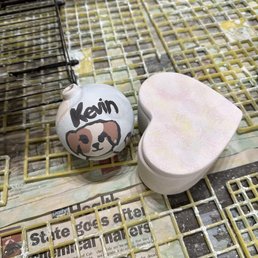 Medium Ornament $16  Heart jewelry box $23