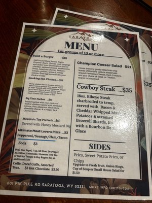 Menu photo 2 Snowy Mountain Brewery Saratoga, WY
