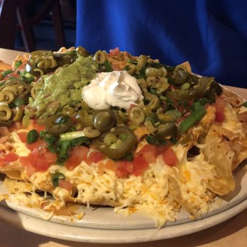 Blue Margarita - Supreme nacho, sour cream, guacamole, cheese - Mexican Near Me - Woodhaven, Michigan