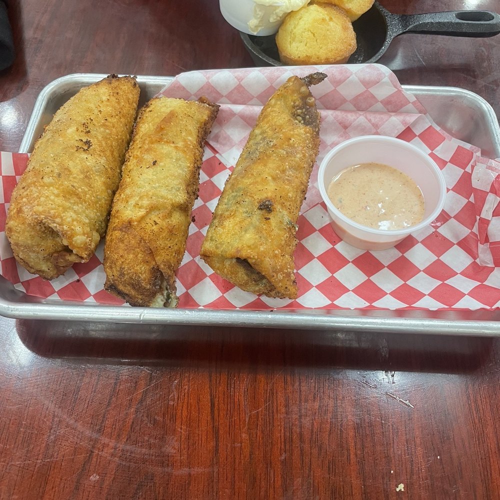 Southern Gourmet Kitchen - Fried collard green egg rolls - Southern Near Me - Plano, Texas Southern Gourmet Kitchen - Fried collard green egg rolls - Southern Near Me - Plano, Texas