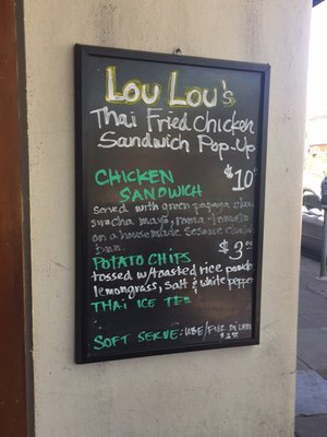 Menu photo 2 Lou Lou Pop Up Berkeley, CA Menu photo 2 Lou Lou Pop Up Berkeley, CA