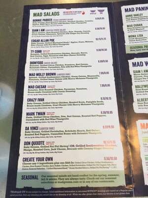 Menu photo 8 MAD Greens - Round Rock Round Rock, TX