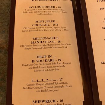 Magic Key Terrace - Magic Key Holder Dining - Cocktail menu - Wine Bars Near Me - Anaheim, California