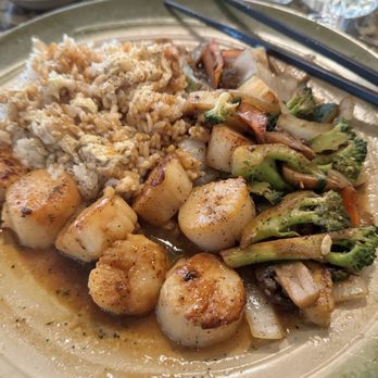 Nagoya Steak & Seafood - Hibachi Scallop with white rice--plus $4 for fried rice. I jazzed up my white rice with all the things 08-10-2026 - Japanese Near Me - Ashburn, Virginia Nagoya Steak & Seafood - Hibachi Scallop with white rice--plus $4 for fried rice. I jazzed up my white rice with all the things 08-10-2026 - Japanese Near Me - Ashburn, Virginia