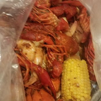 Crazy Crab - Crawfish, lobster tail, shrimp, corn, potatoes, boiled egg in a bag - Seafood Near Me - Southfield, Michigan Crazy Crab - Crawfish, lobster tail, shrimp, corn, potatoes, boiled egg in a bag - Seafood Near Me - Southfield, Michigan