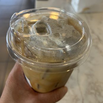 Coffee Up Roastery - The Black Sesame Latte (with oat milk) - Coffee & Tea Near Me - Fullerton, California