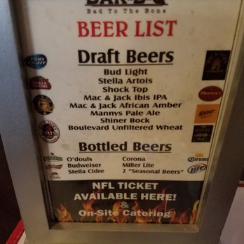 Stan's Bar-B-Q - Beer List. - Barbeque Near Me - Issaquah, Washington