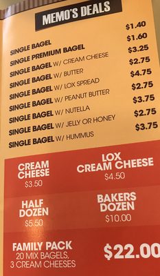 Menu photo 6 Memo's Bagel Cafe El Cajon, CA